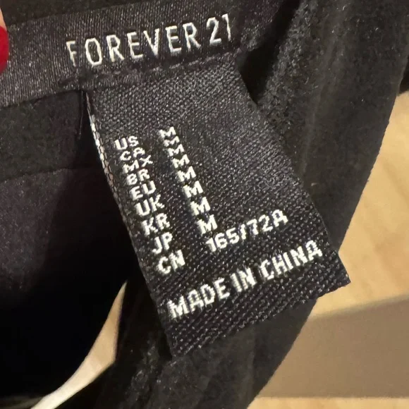 Faux Suede Floral Embroidery Black Mini Skirt - Picture 4 of 4